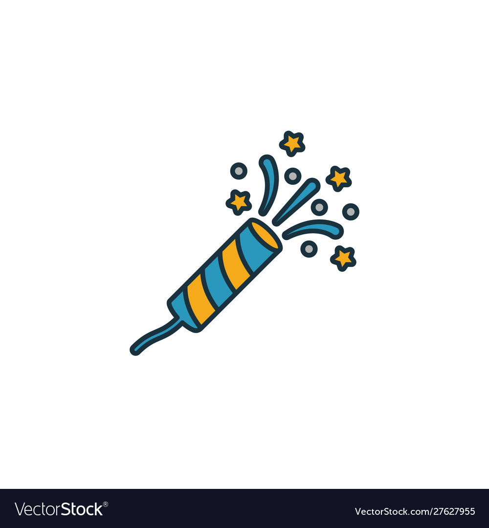 Flapper with confetti icon simple element from Vector Image Flapper with confetti icon simple element from