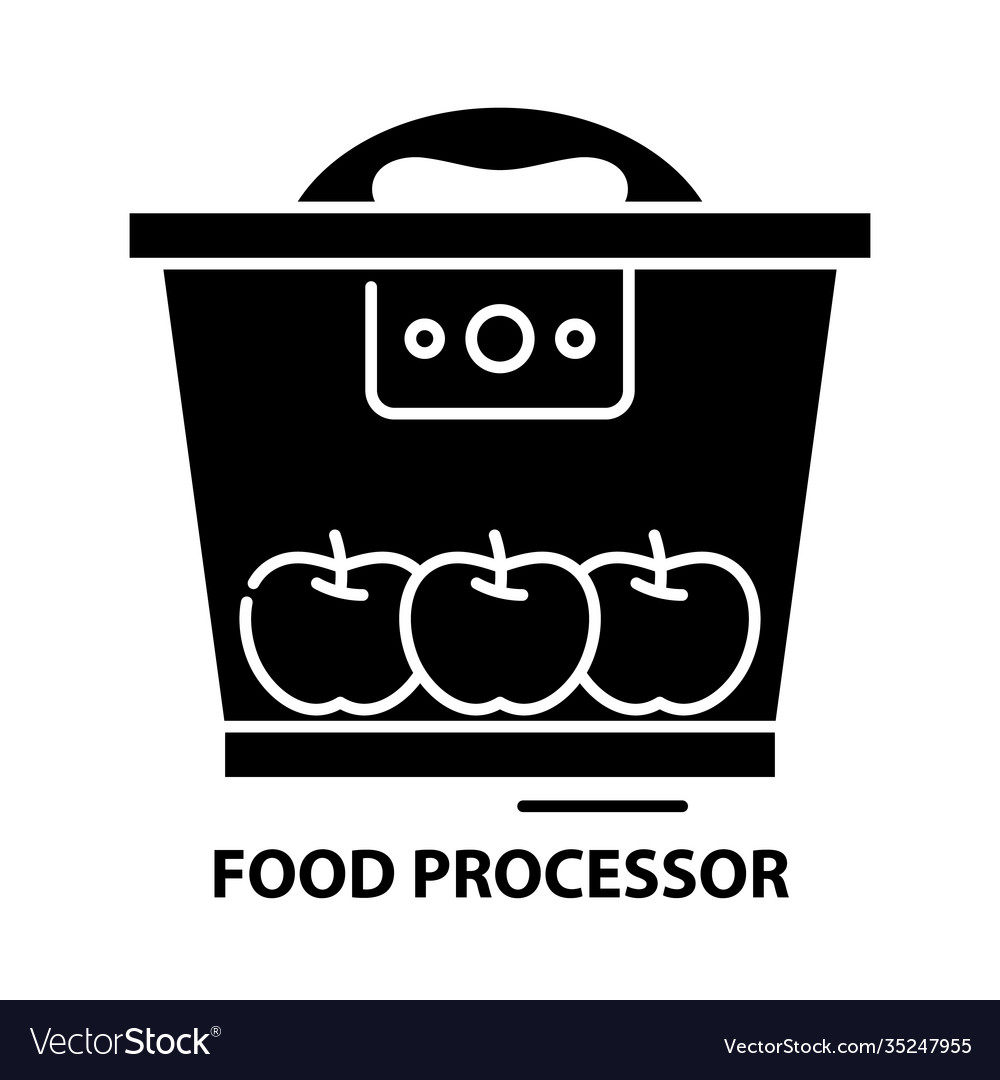 Food processor symbol icon black sign
