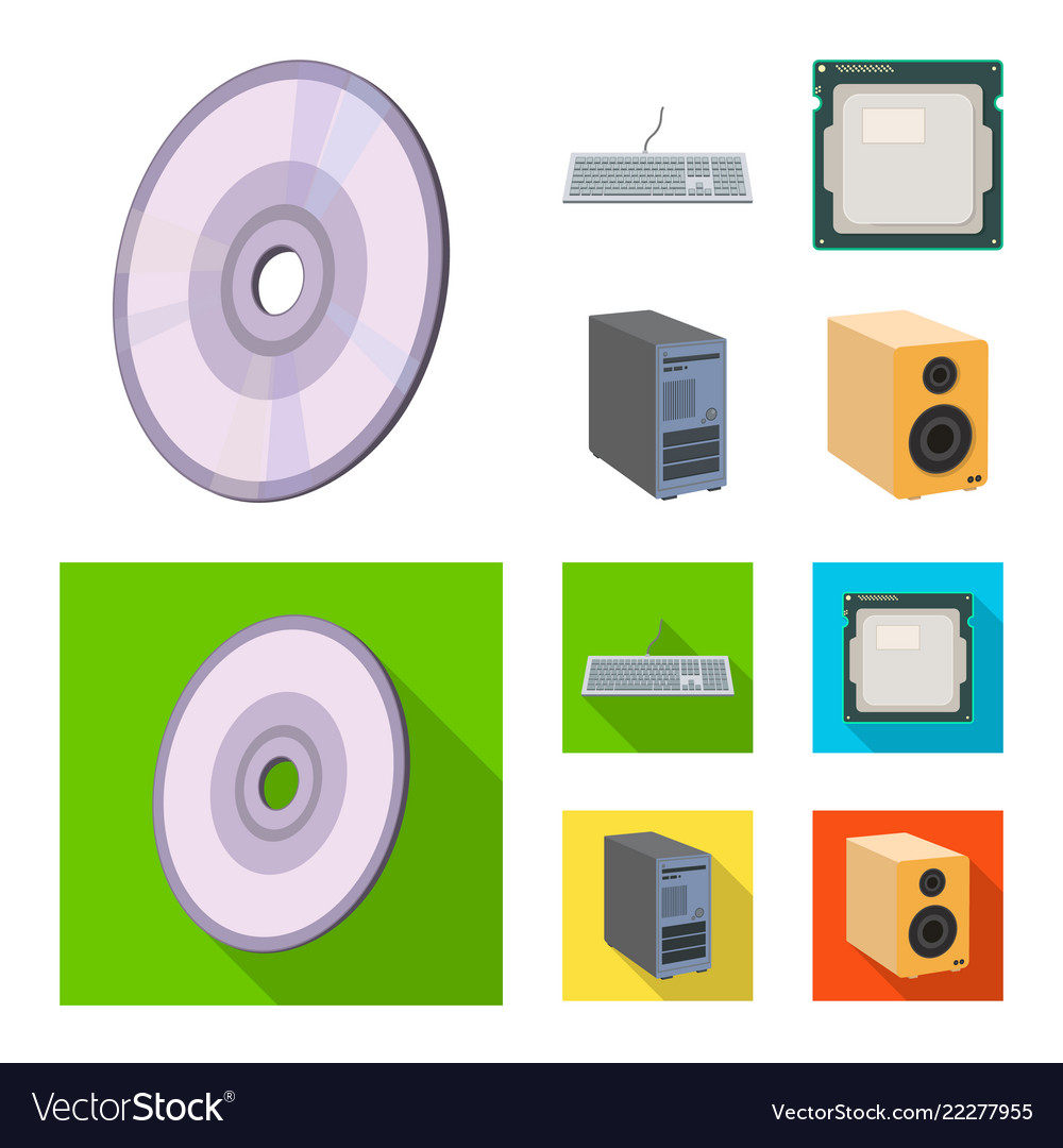Isolated object of laptop and device sign vector image Isolated object of laptop and device sign