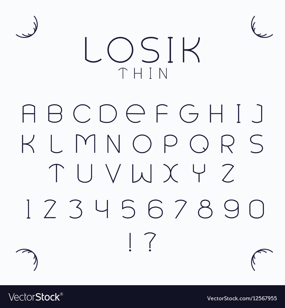Losik thin font