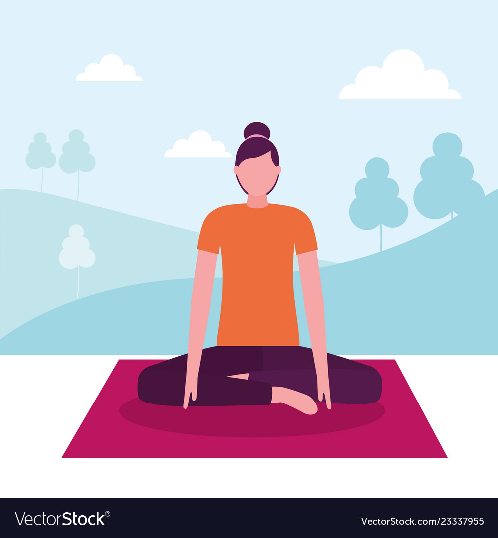 People yoga activity Royalty Free Vector Image