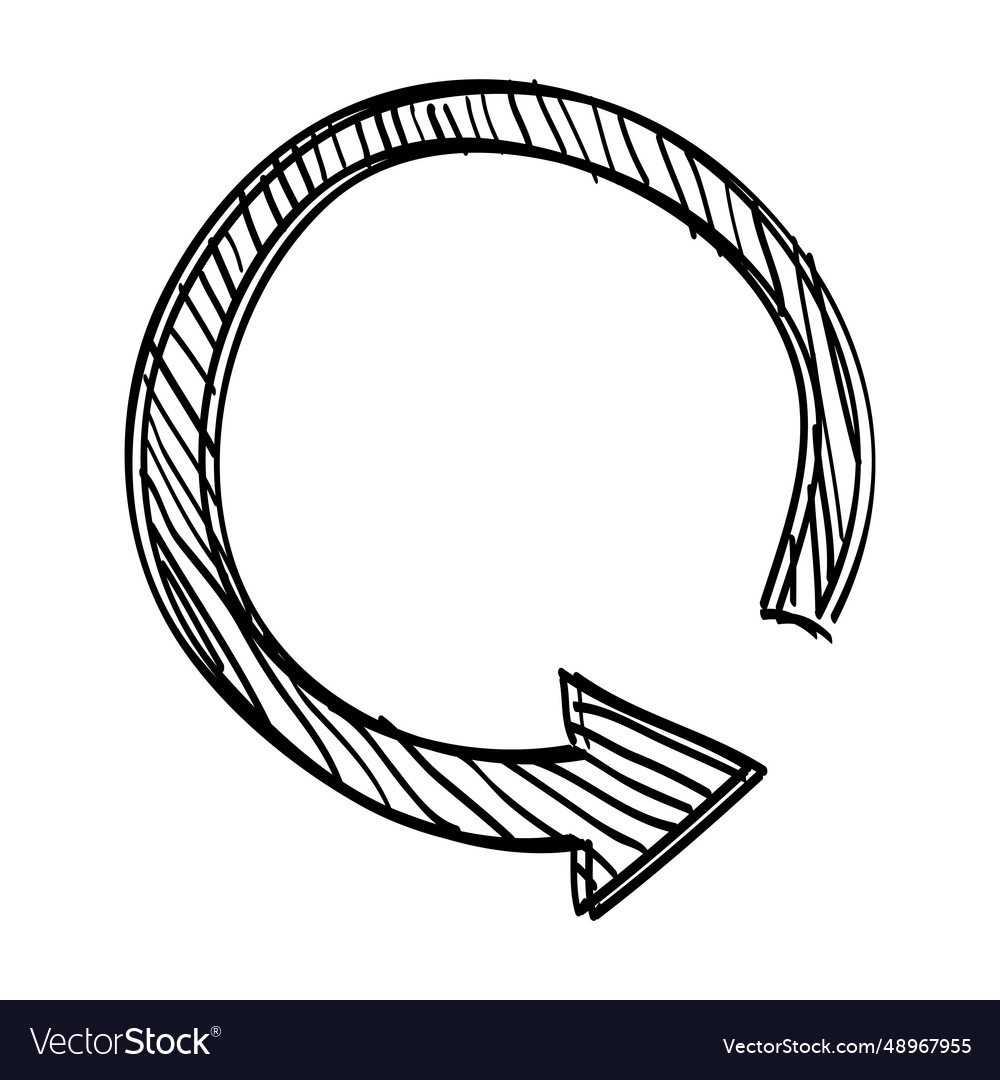 Refresh arrow vector image Refresh arrow