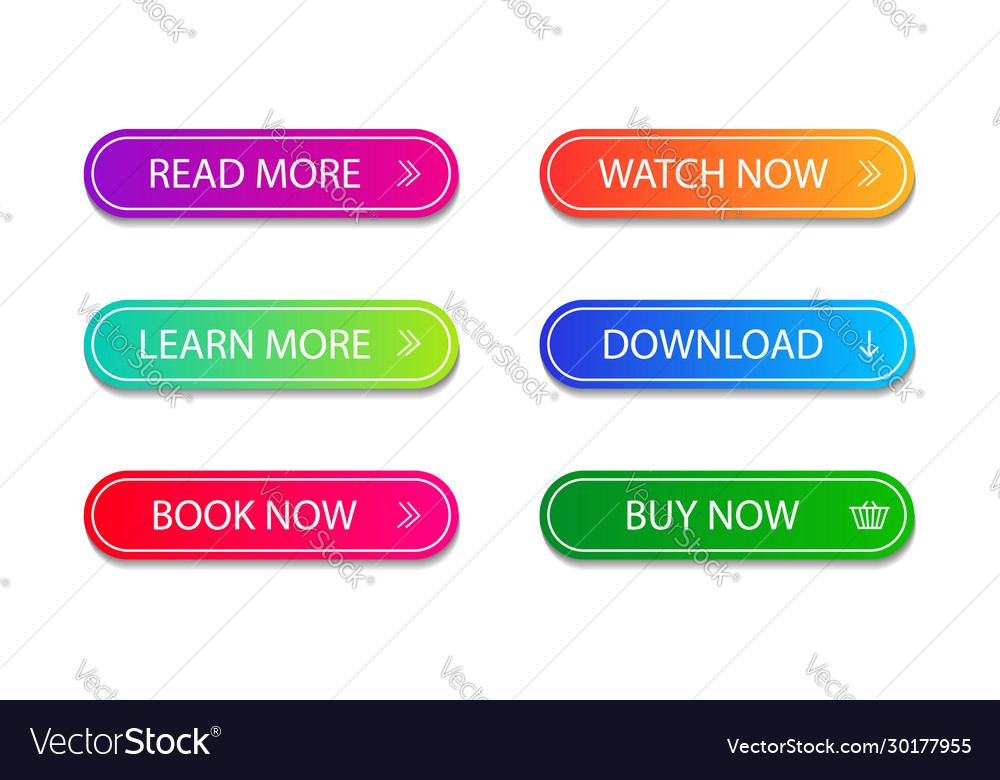 Set modern button for infographic web modile vector image Set modern button for infographic web modile