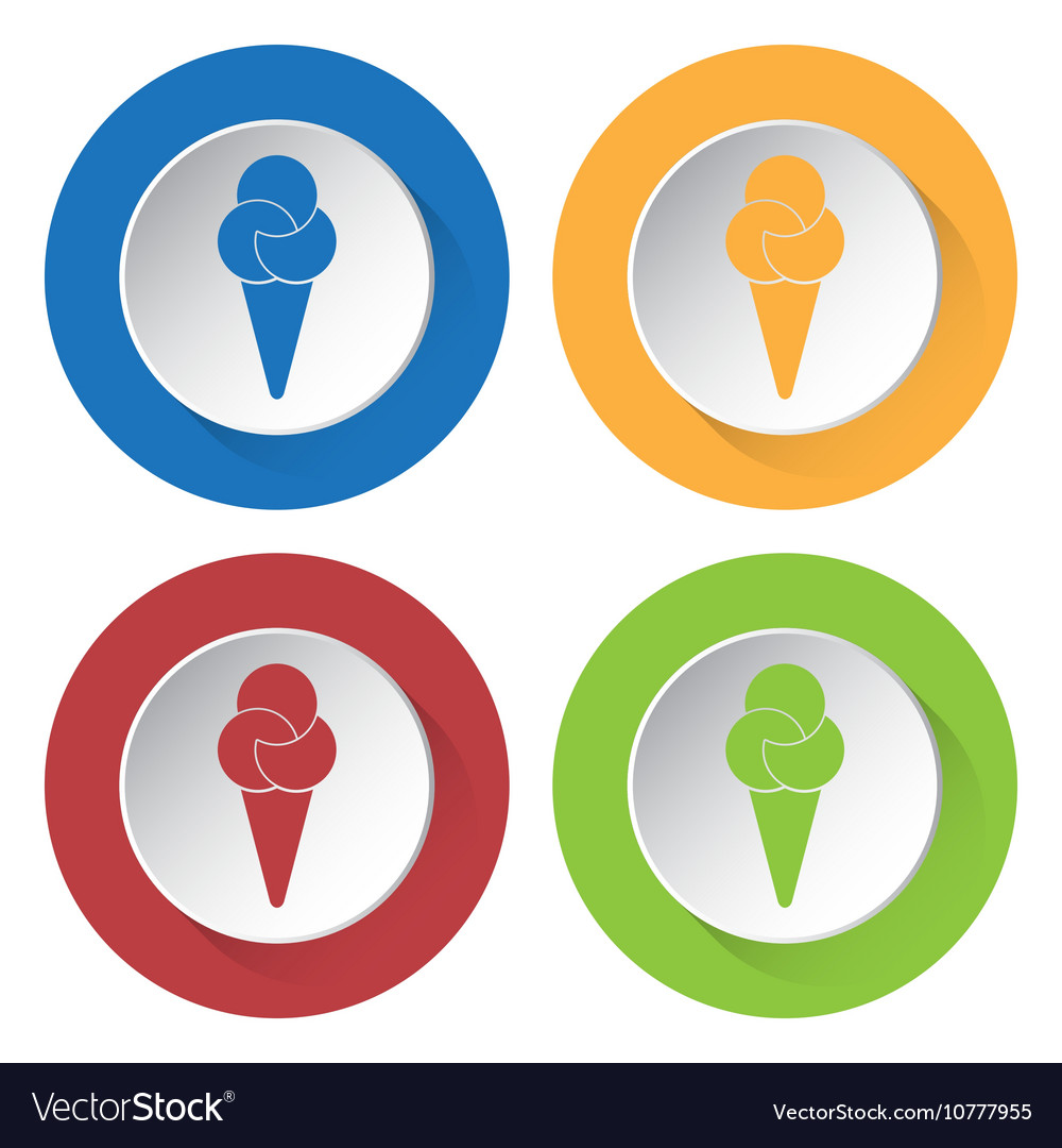 Set of four icons - ice cream