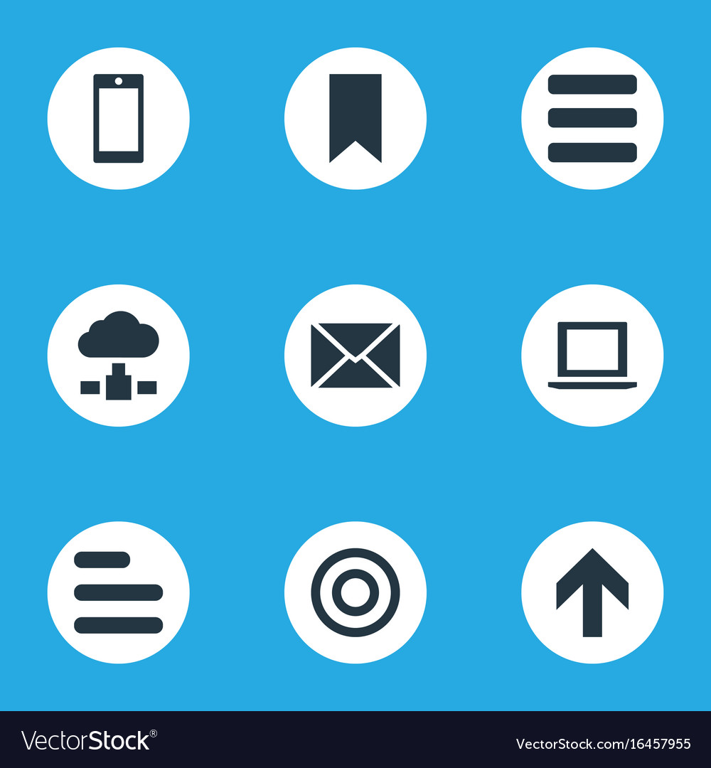 Set of simple apps icons