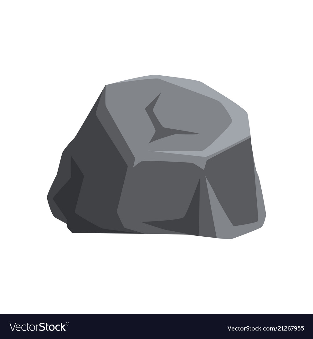 Solid gray stone with lights and shadows large Vector Image