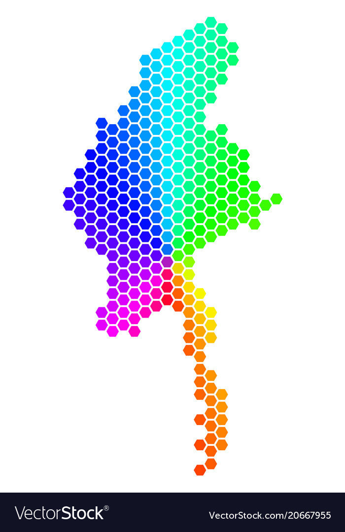 Spectrum hexagon myanmar map