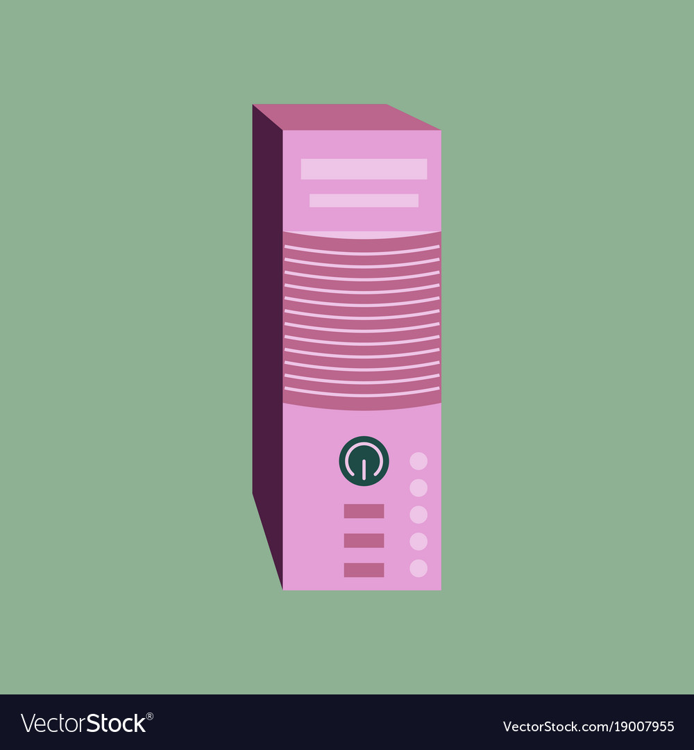 Technology gadget in flat design computer