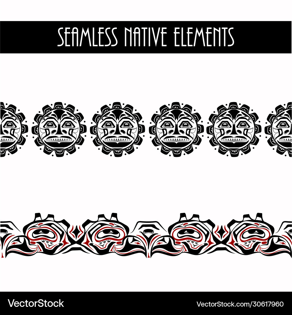 Abstract background native north american set Vector Image