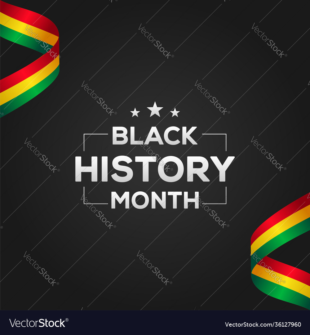 Black history month design template background Vector Image