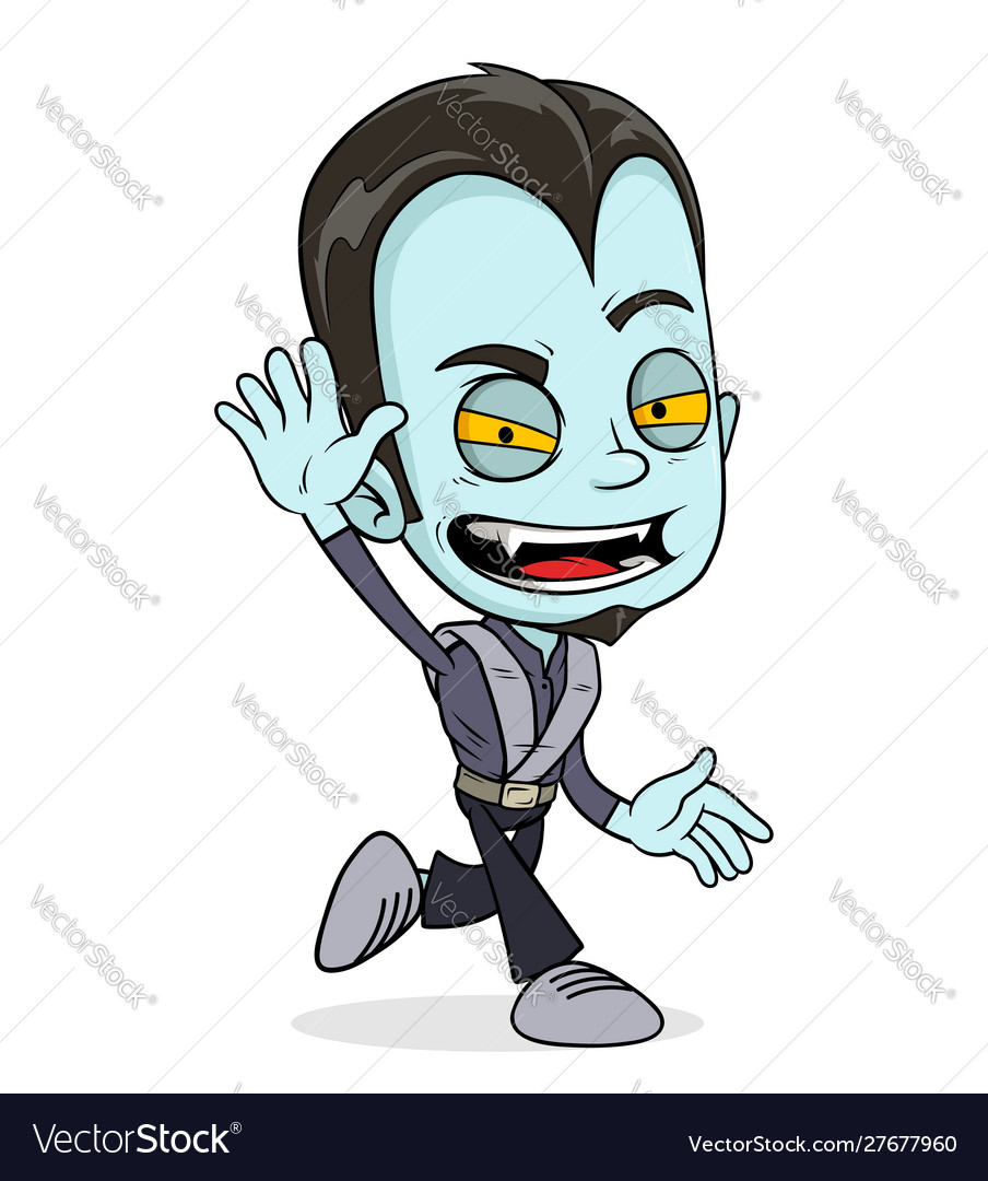 Cartoon funny scary vampire boy character Vector Image Cartoon funny scary vampire boy character Vector Image