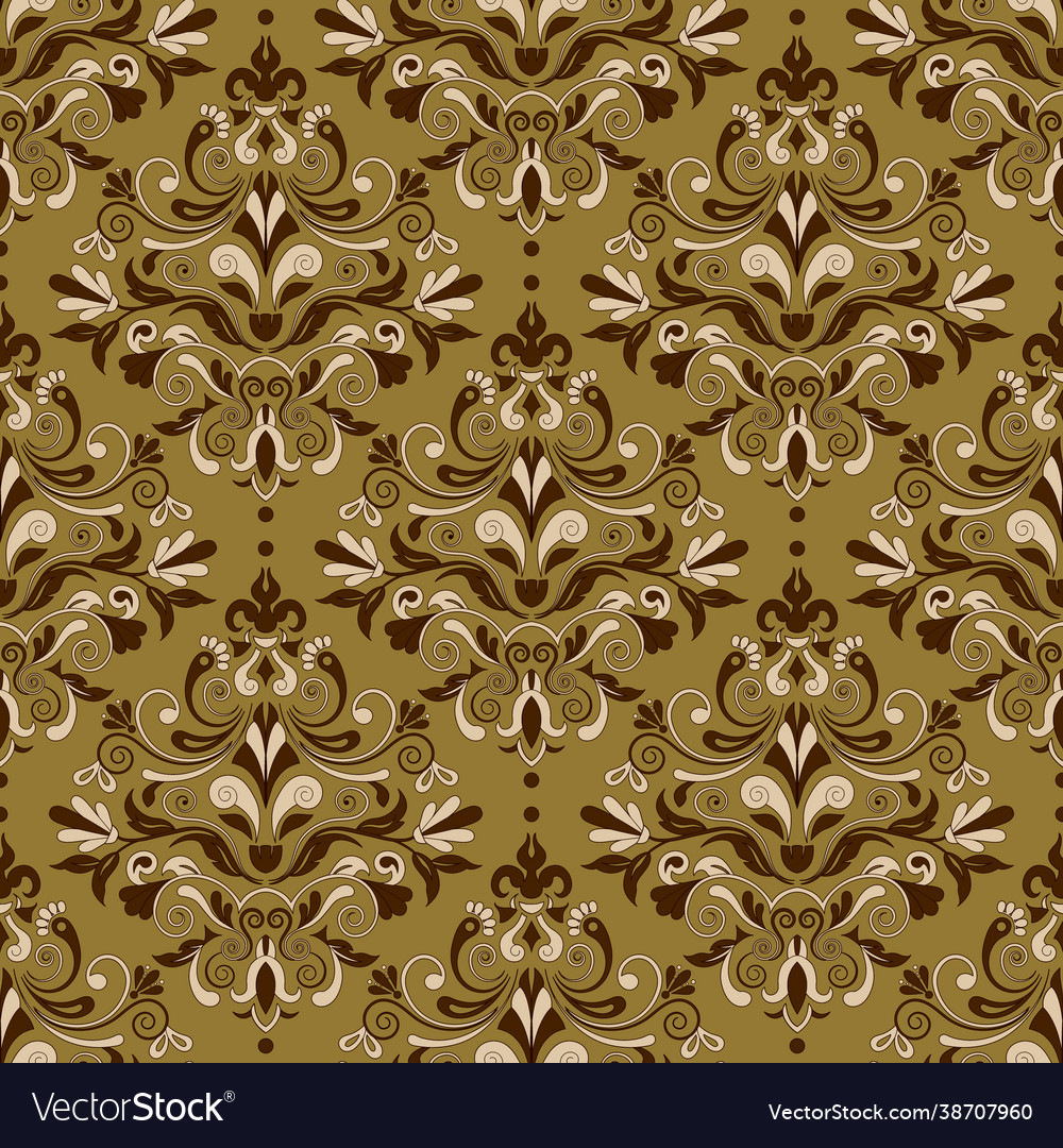 Classic baroque floral ornament vector image Classic baroque floral ornament