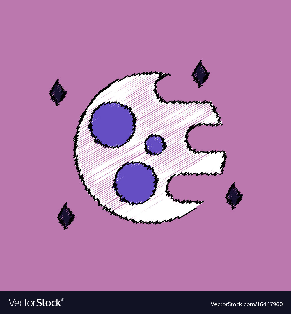 Flat icon design collection planet orbit and moon