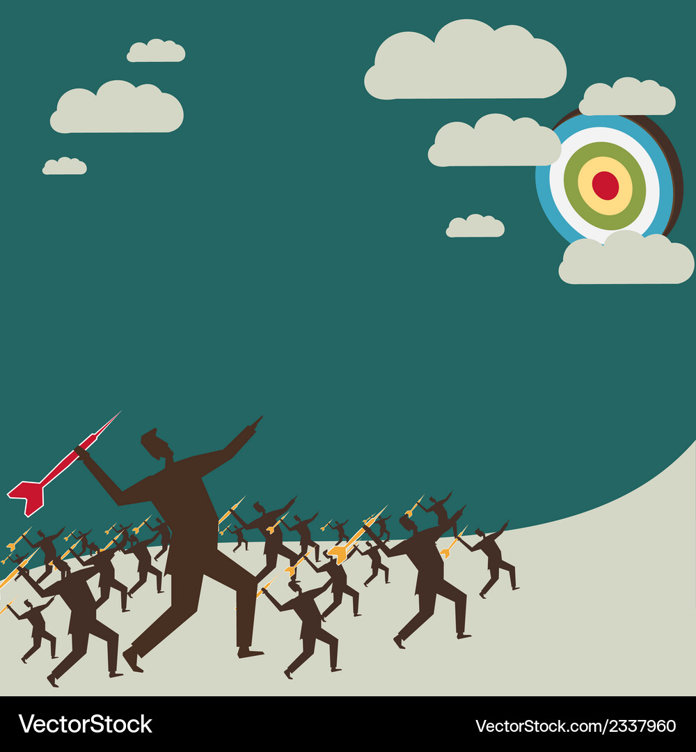 Focus on your goal Royalty Free Vector Image - VectorStock