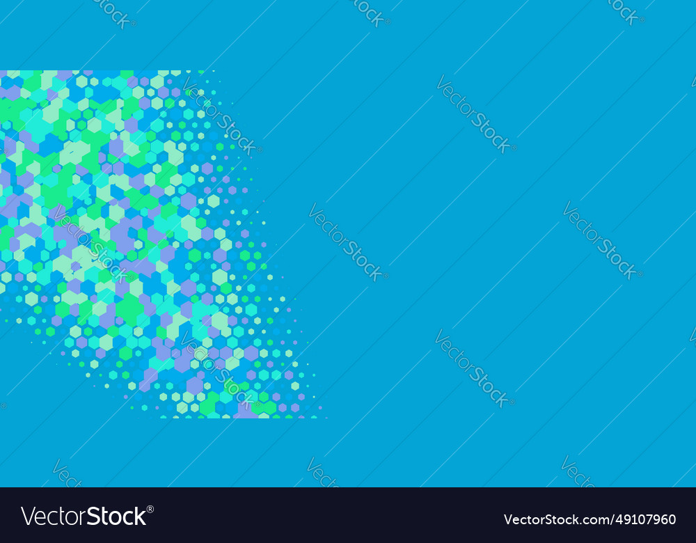 Geometric multi size hexagon with color