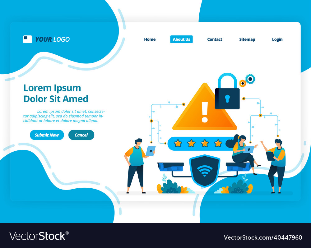Landing page design of wifi network security