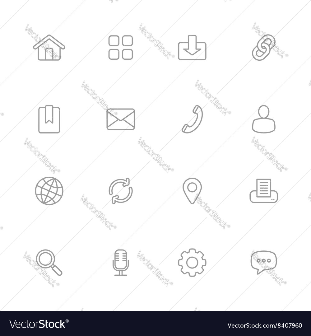 Line Icon Web App Set