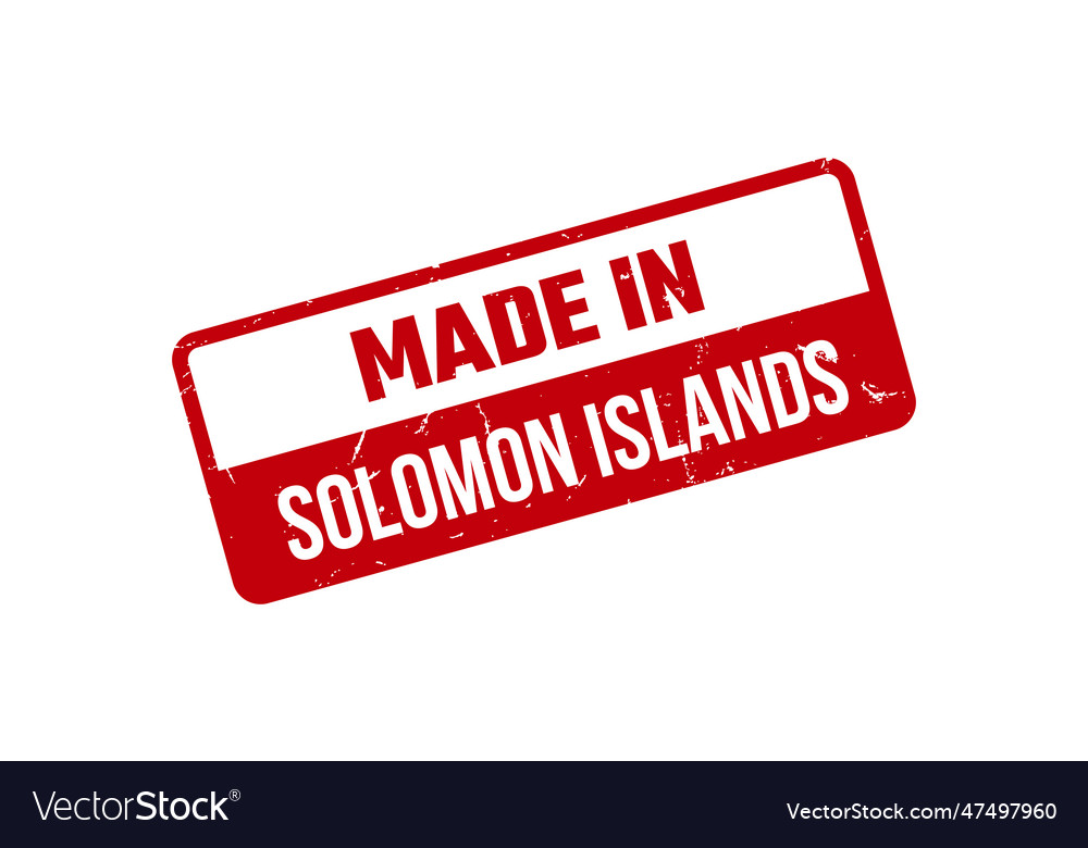 Made in solomon islands rubber stamp