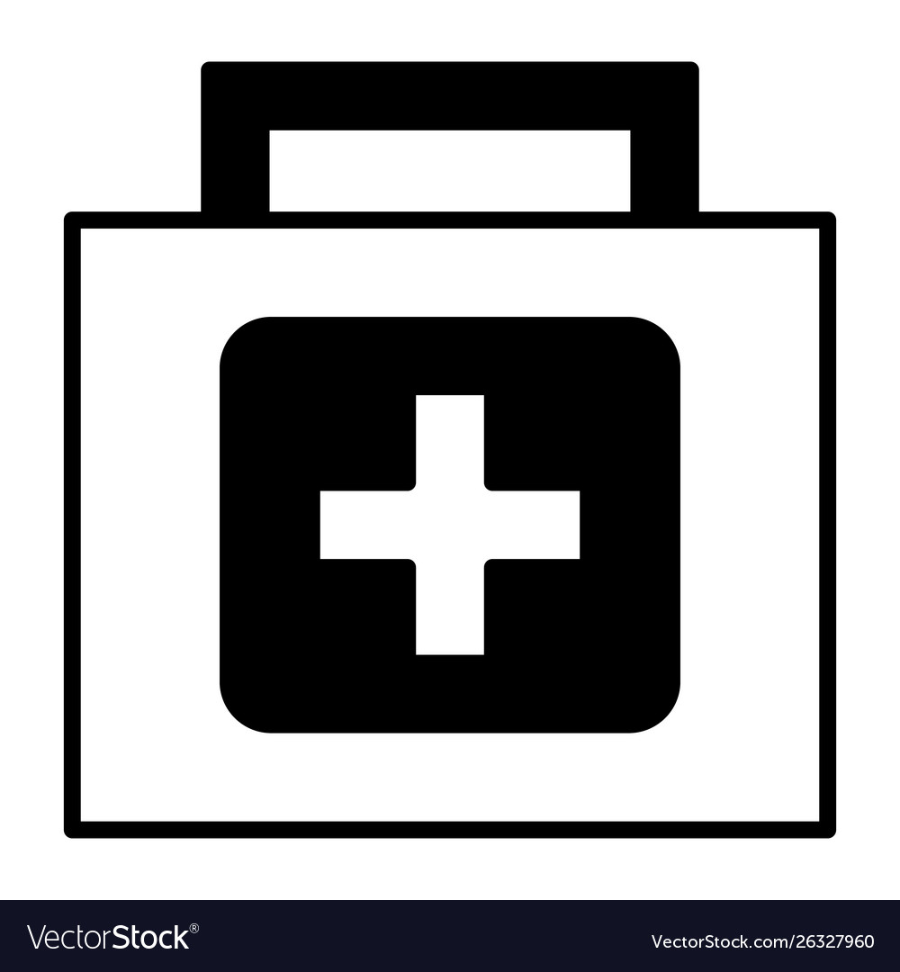 Medical kit first aid on white background