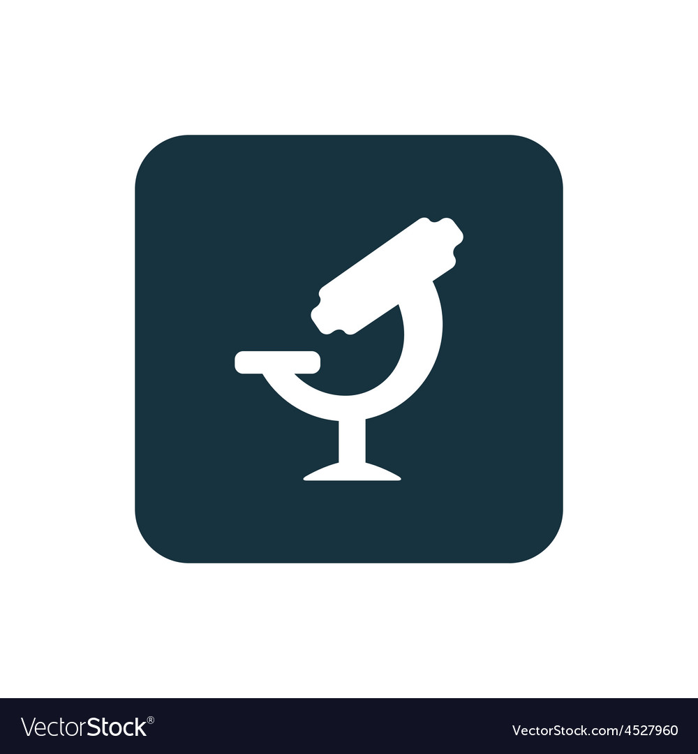 Microscope icon rounded squares button