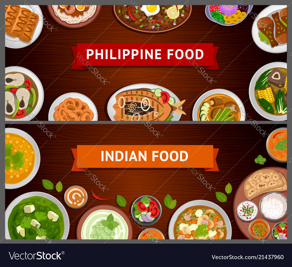 Philippine and indian cuisine asian food