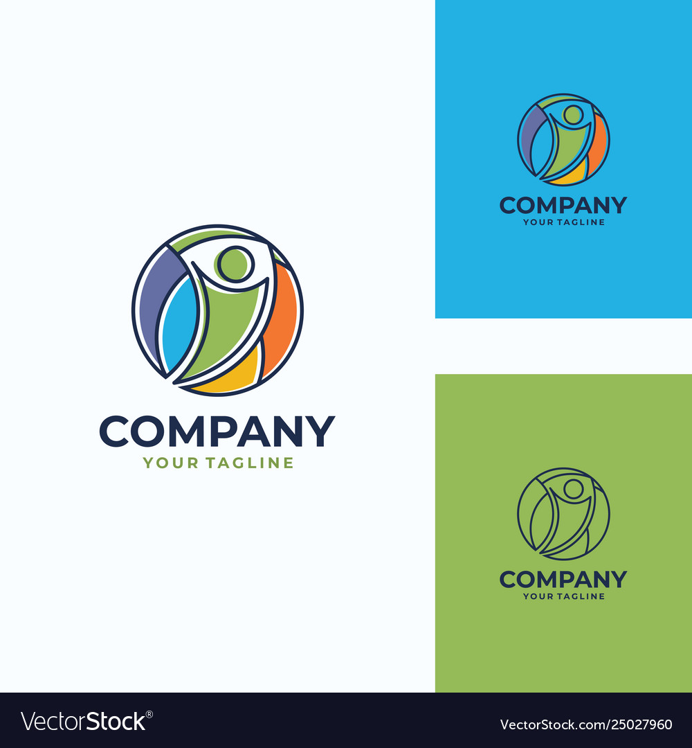 Pleasant human logo template