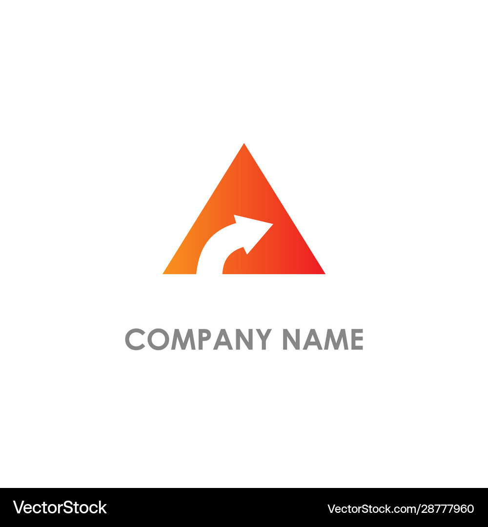 Triangle arrow right logo Royalty Free Vector Image
