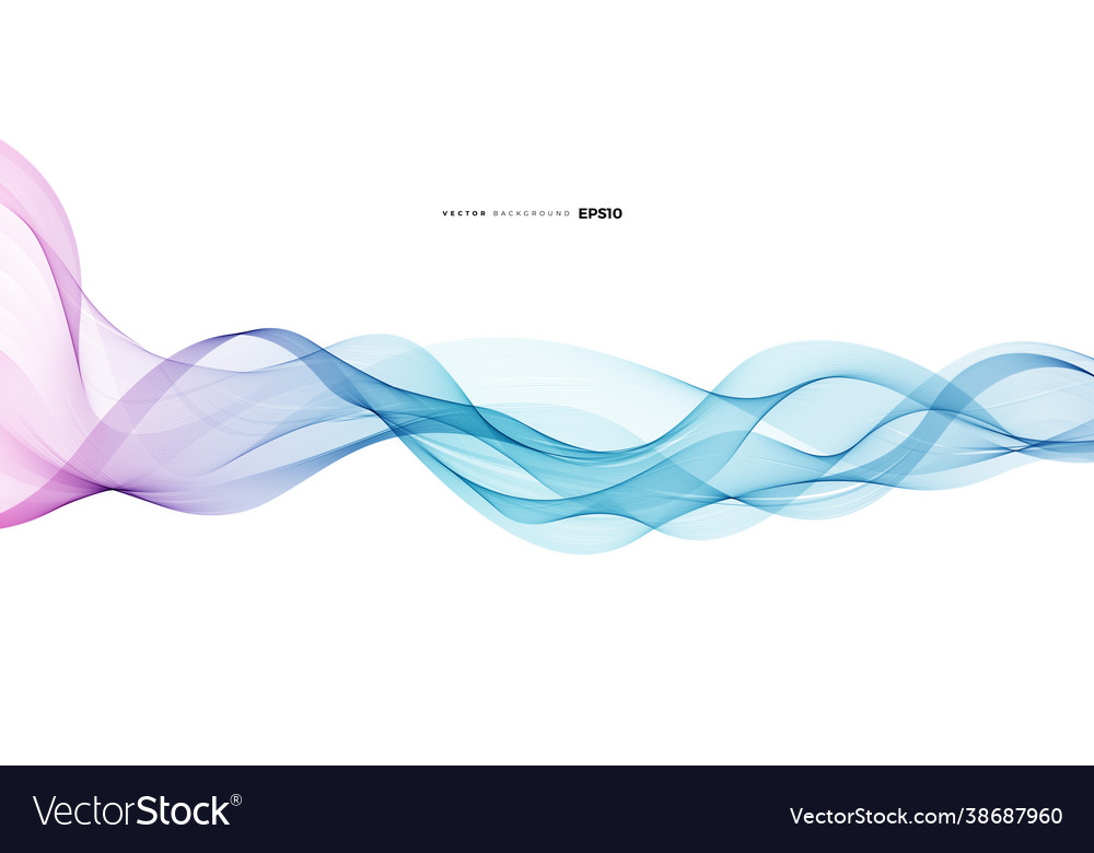 Wave element with abstract colorful lines