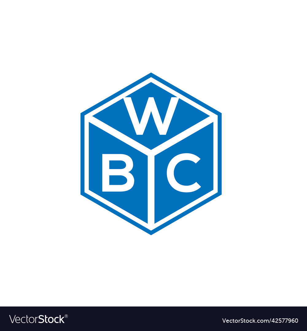 Wbc Brief Logo Design auf schwarzem Hintergrund