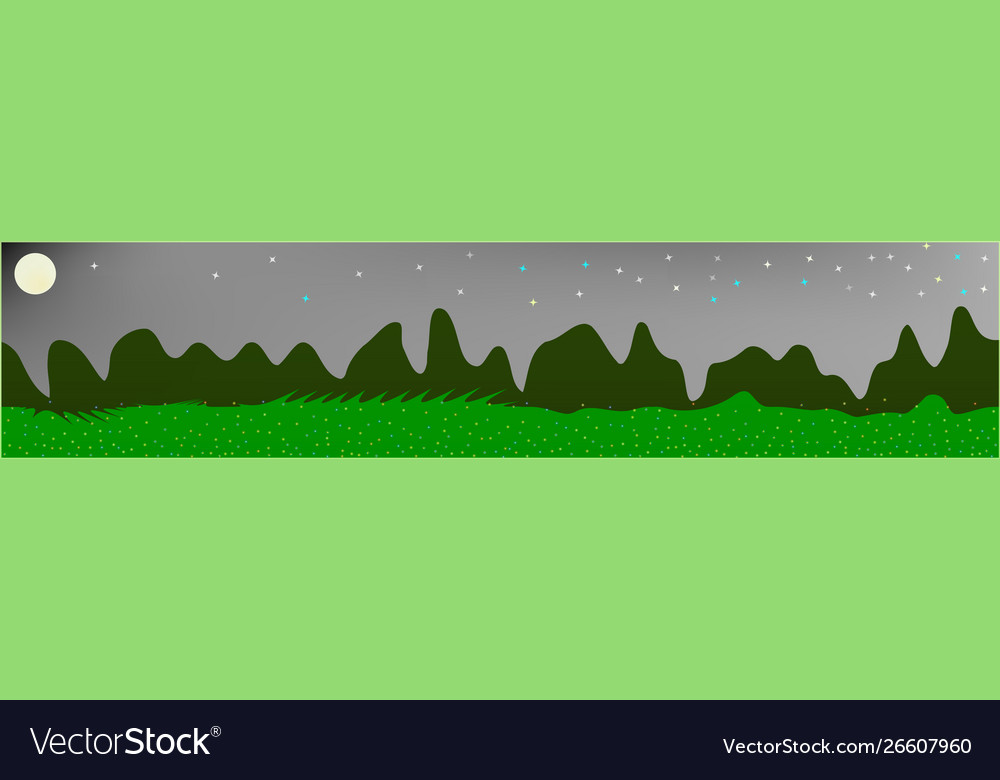 White neutral sky and mountains landscape Vector Image