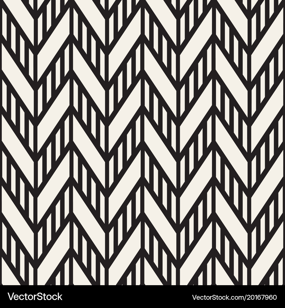 Zigzag Line Pattern - Monochrome Royalty Free Vector Image