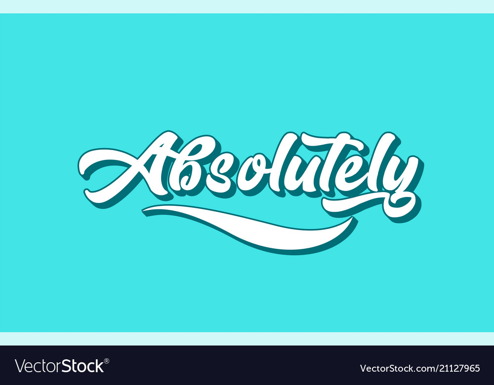 absolutely-hand-written-word-text-for-typography-vector-image