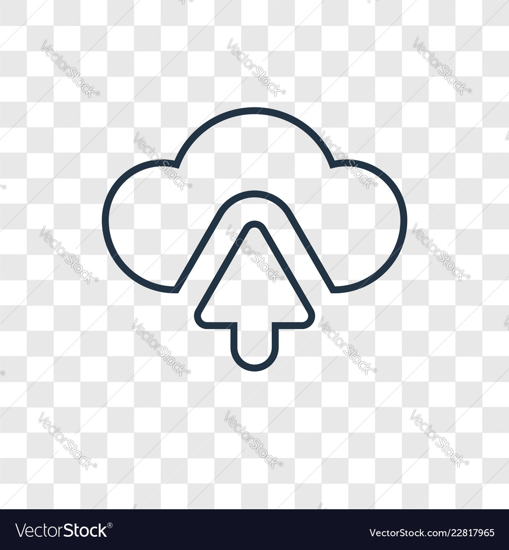 Cloud computing concept linear icon isolated vector image Cloud computing concept linear icon isolated