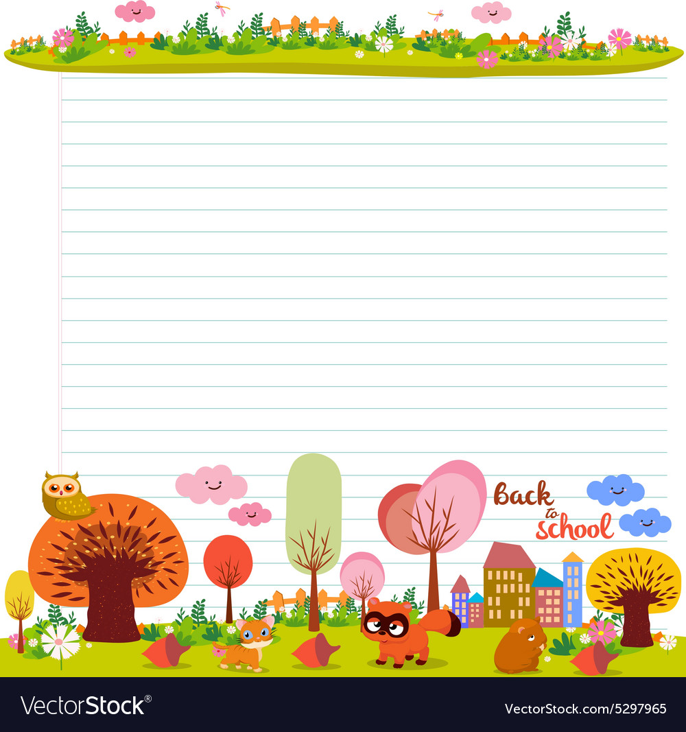 Design elements for notebook diary goodbye summer