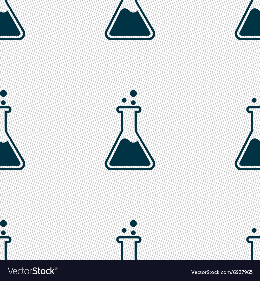 Flask icon sign seamless pattern with geometric
