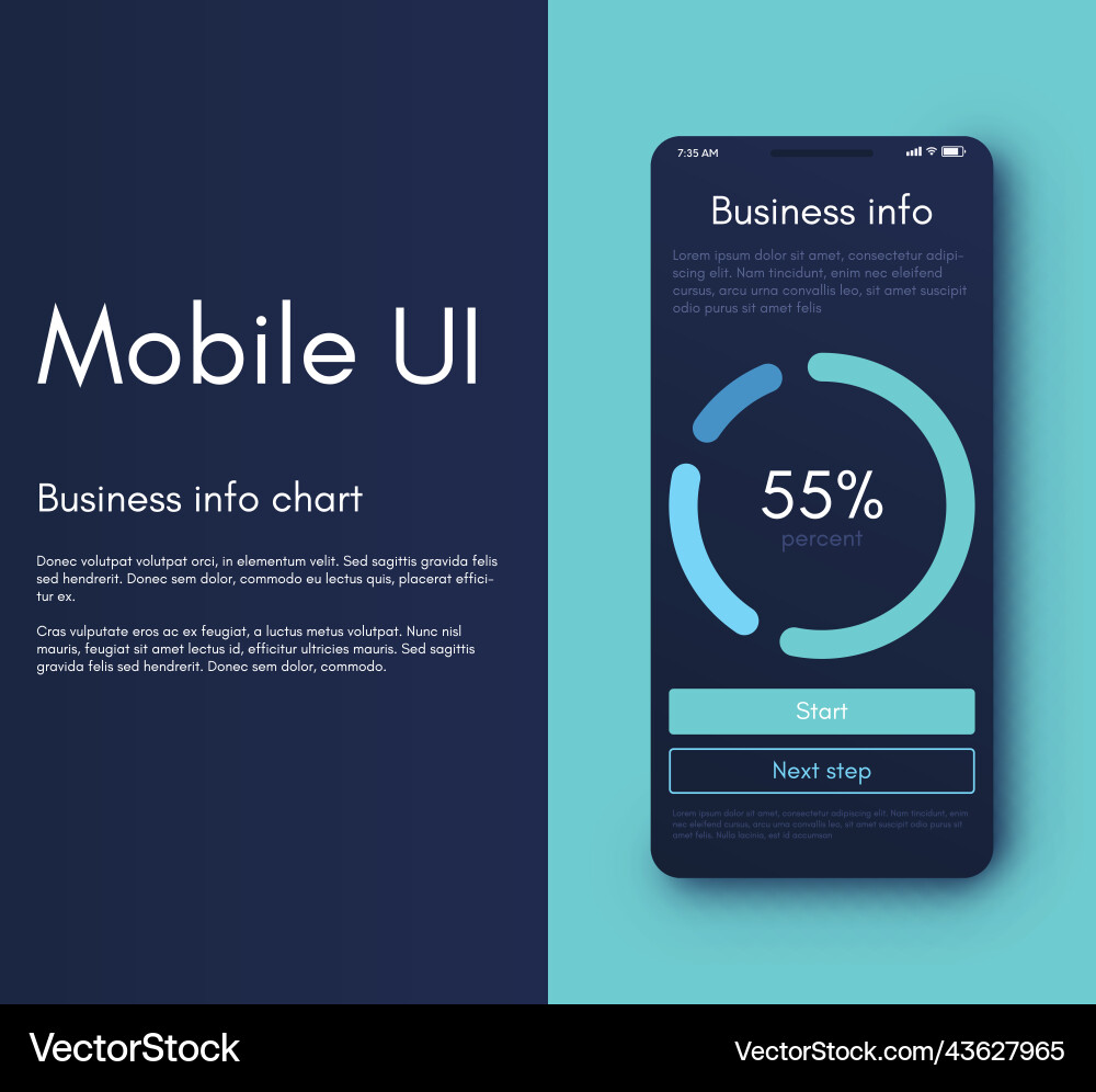 Graphics infographics with mobile phone template Vector Image