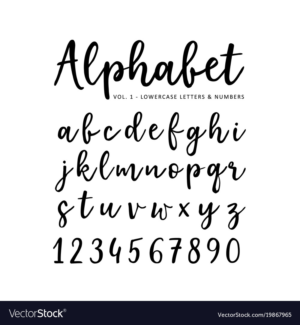 brush alphabet