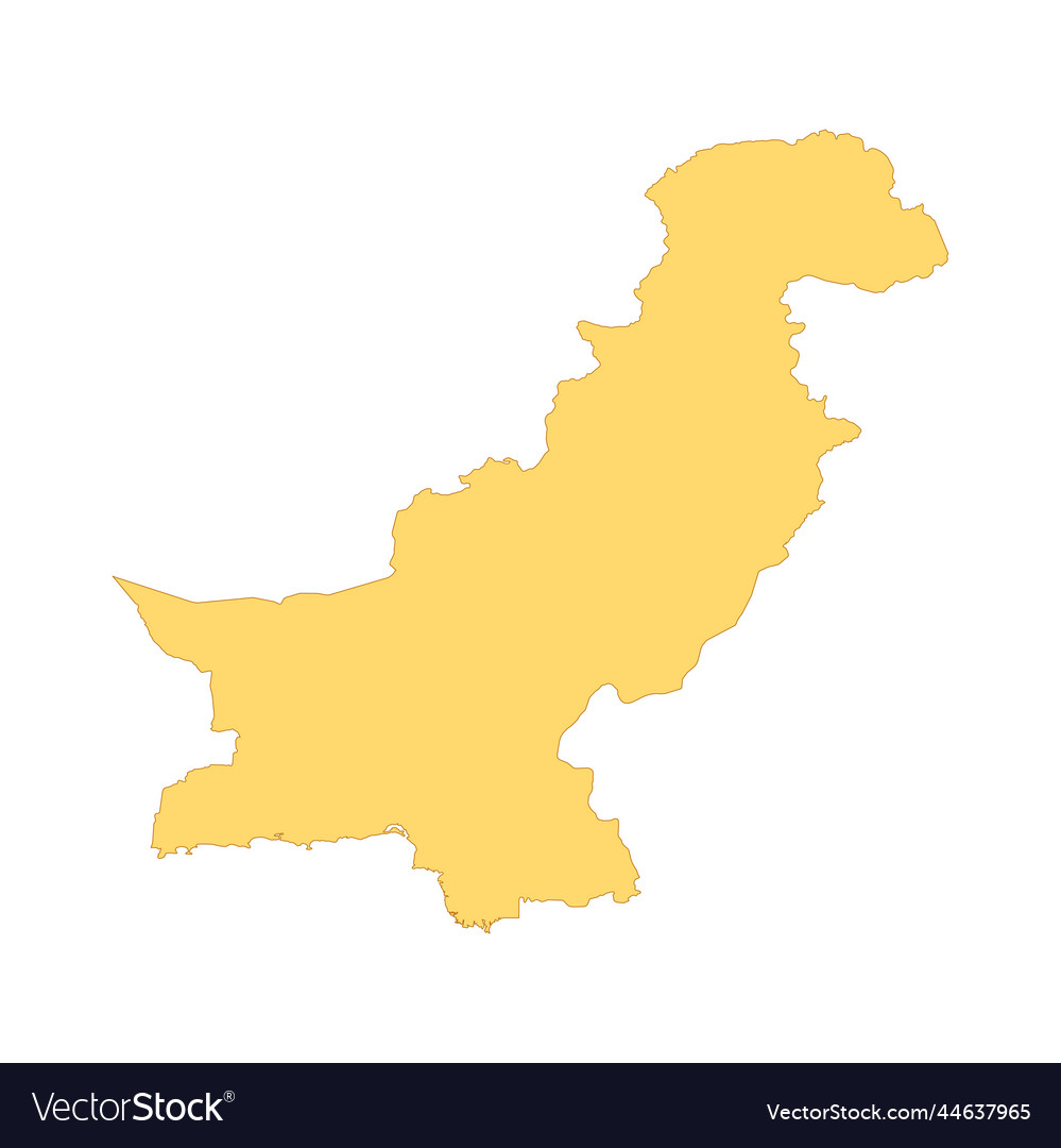 Pakistan map color line element border