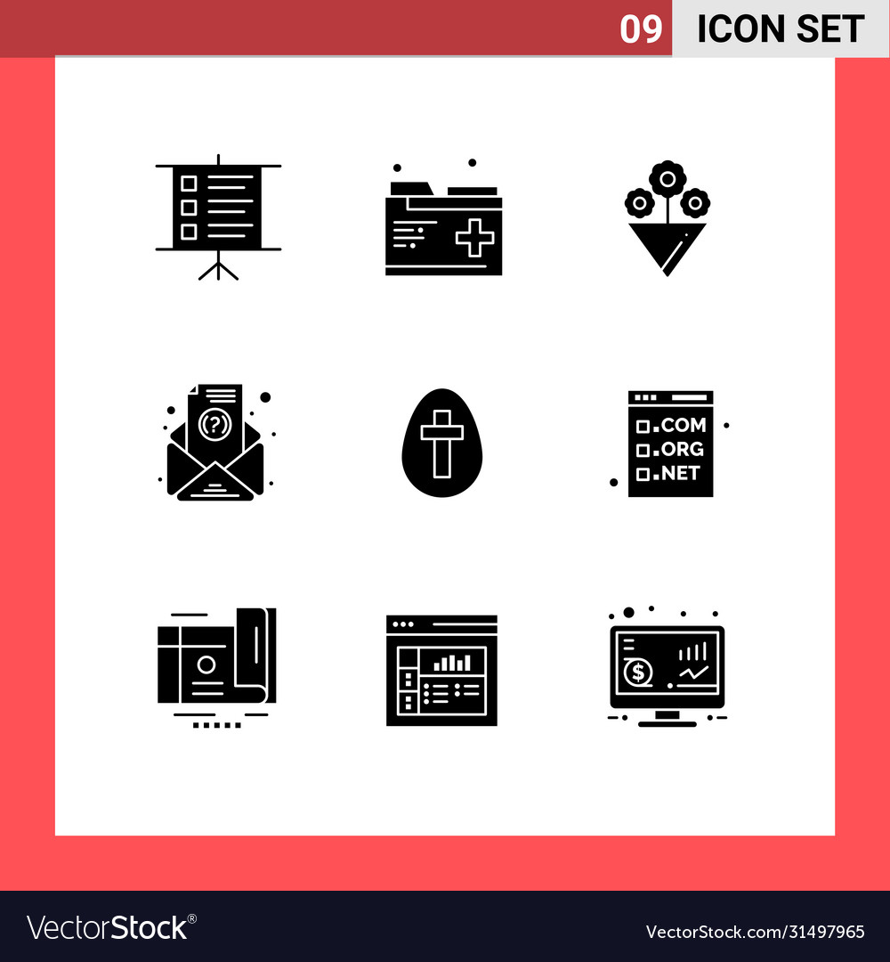 Pictograph set 9 simple solid glyphs code