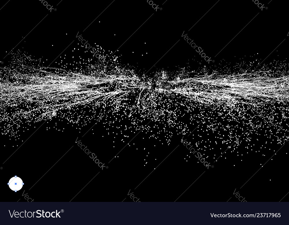 Point explode array with dynamic emitted vector image Point explode array with dynamic emitted