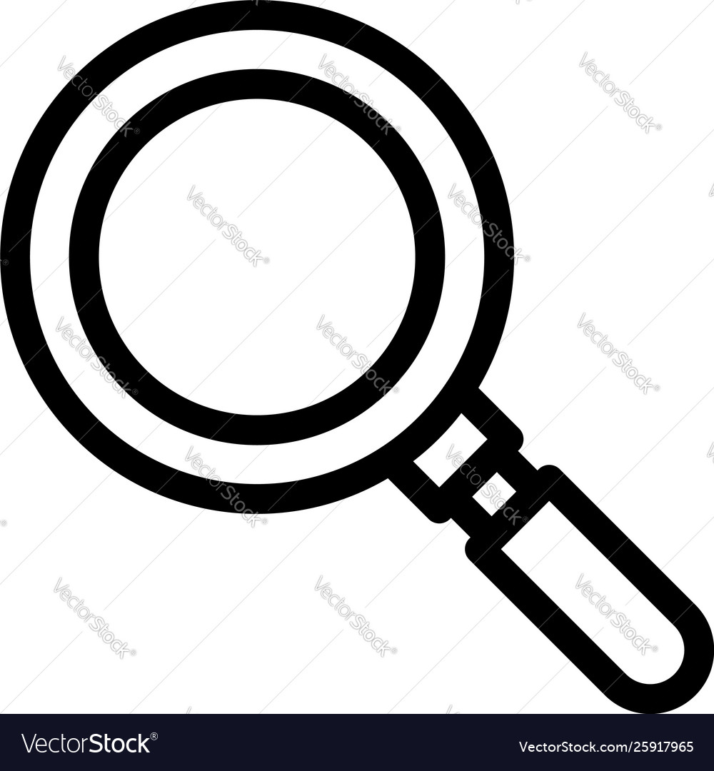 Police magnify glass icon outline style Royalty Free Vector