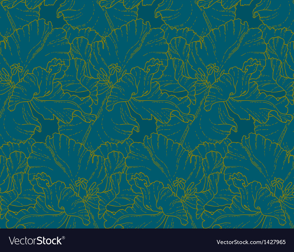 Seamless pattern with tulips