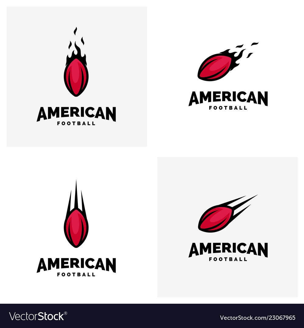 Set of modern professional american football logo