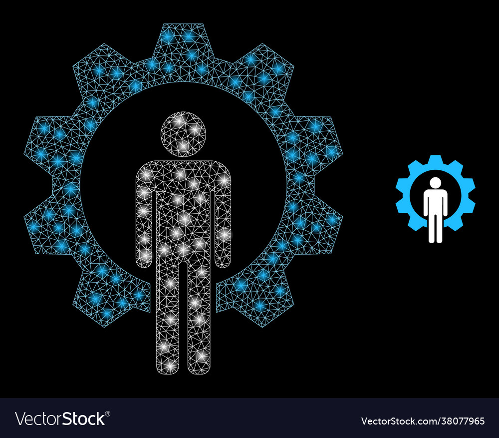 Shiny net human resources with lightspots vector image Shiny net human resources with lightspots