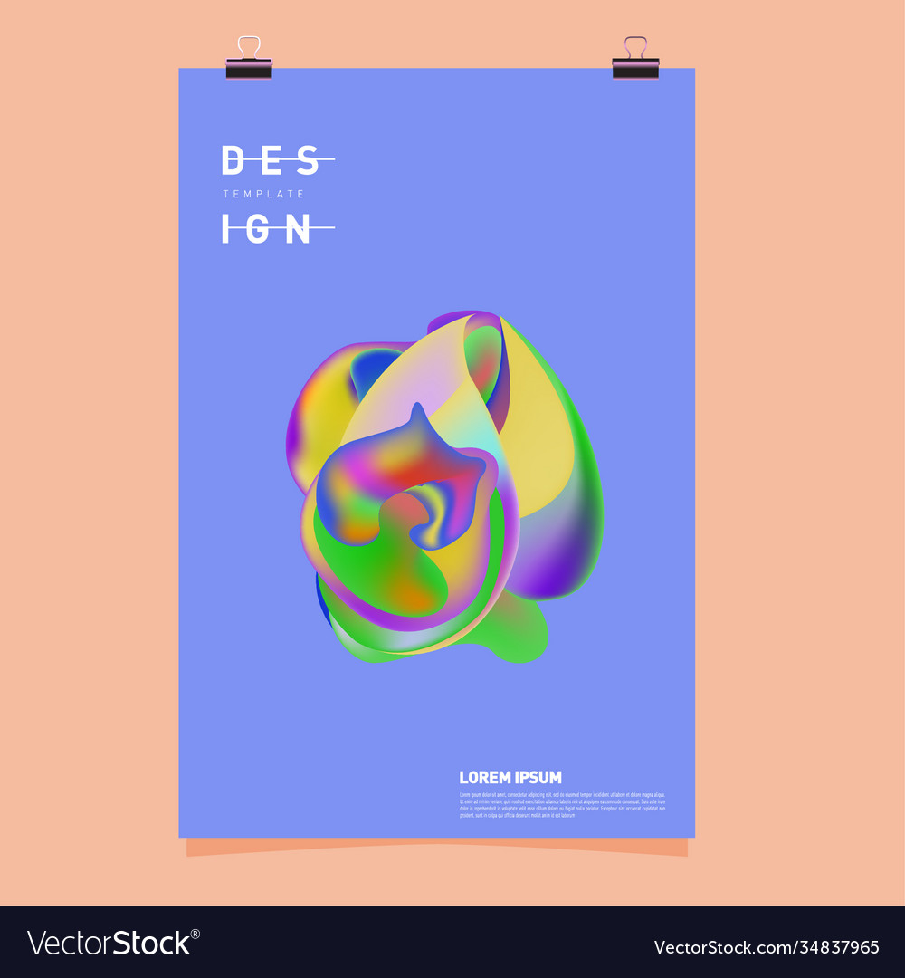 Simple abstract colorful fluid background