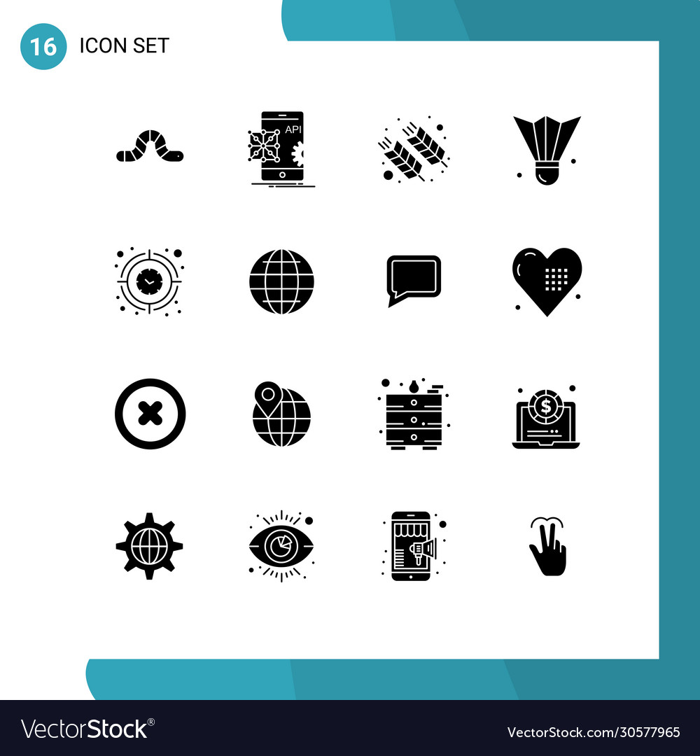 User interface pack 16 basic solid glyphs