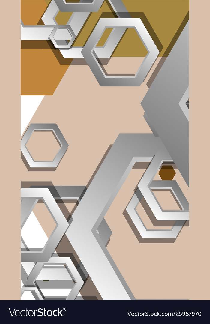 Abstract geometric background with hexagon middle vector image Abstract geometric background with hexagon middle