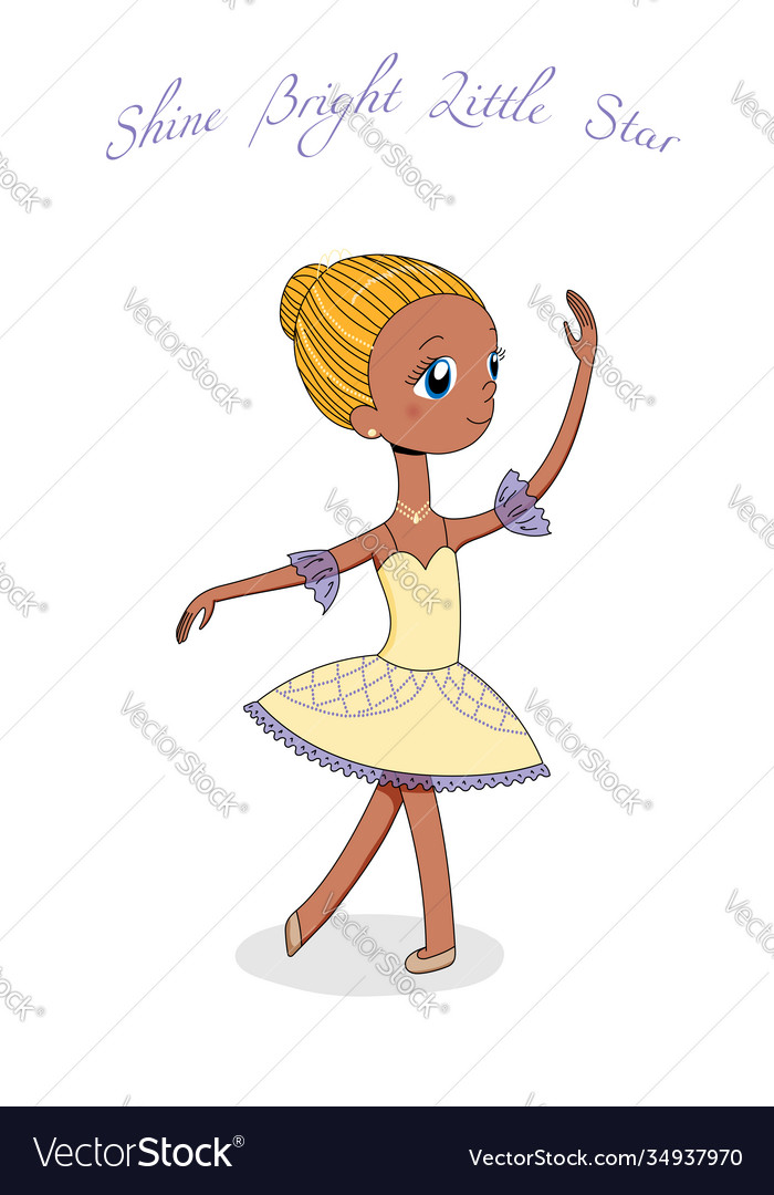 Cute Little Ballerina Royalty Free Vector Image Cute Little Ballerina Royalty Free Vector Image