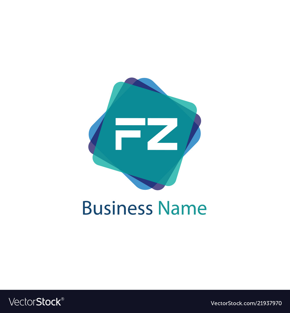 Initial letter fz logo template design