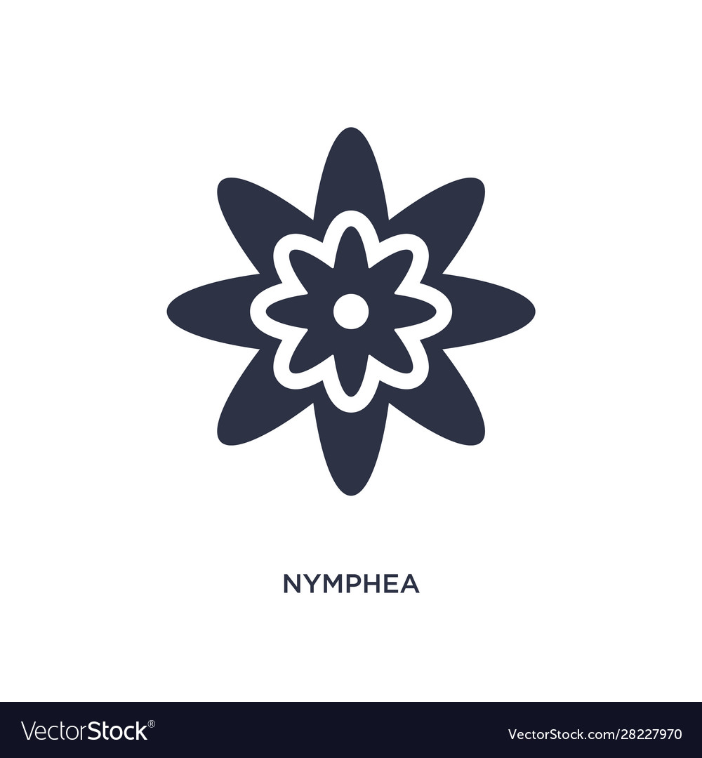 Nymphea icon on white background simple element